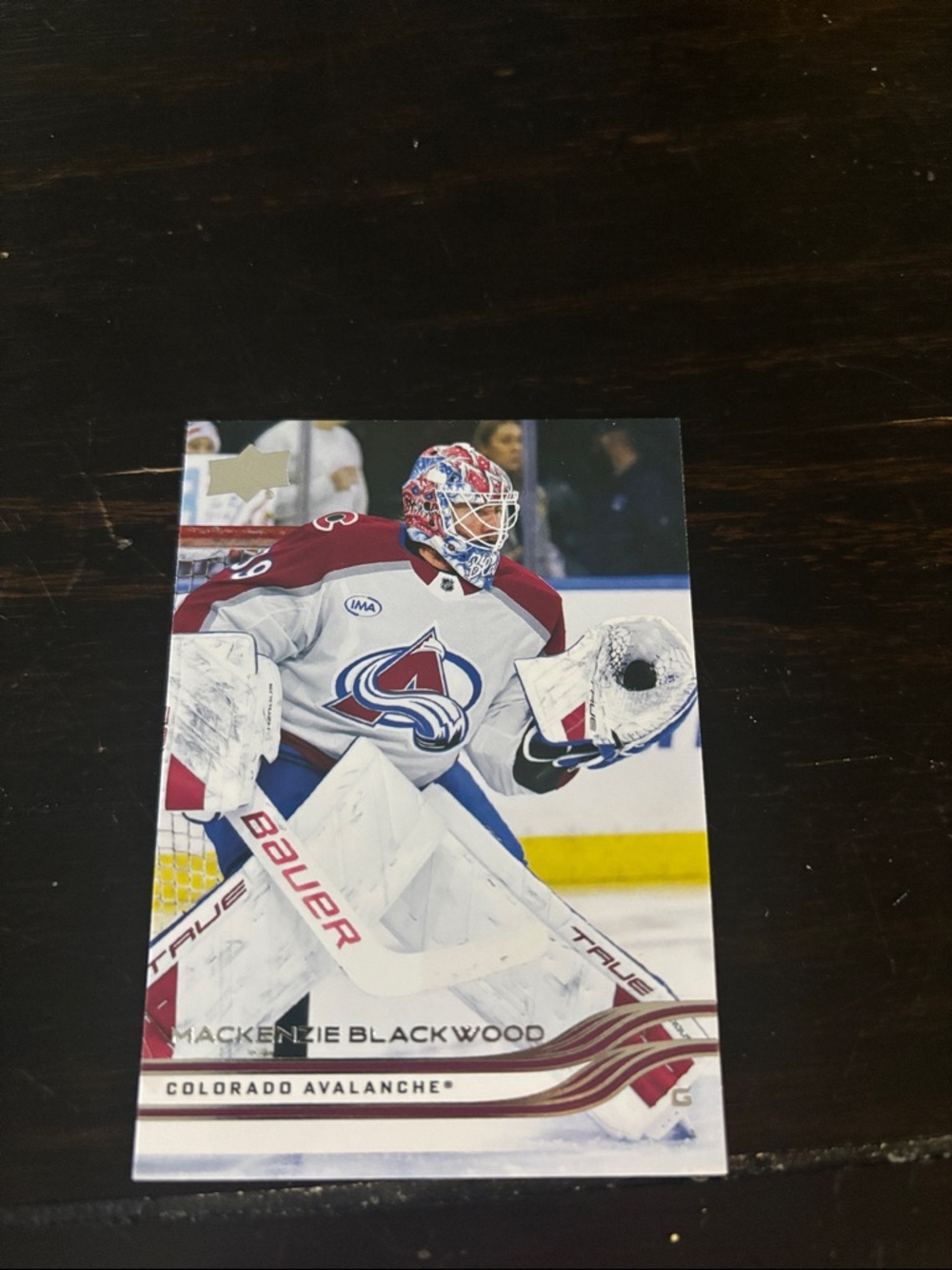 Mackenzie Blackwood Colorado Avalanche Hockey Card - White, Burgundy, Blue